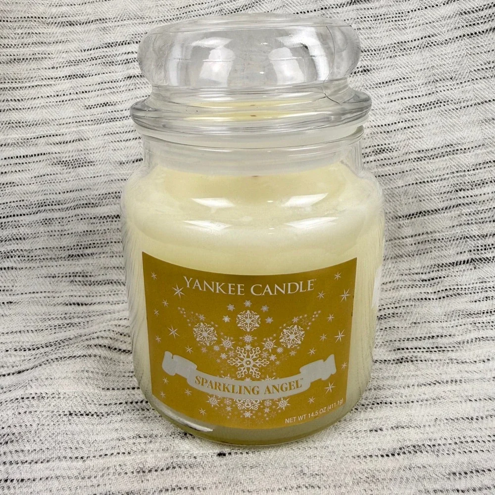 Yankee Candle Sparkling Angel Scented Candle Glass Jar 14.5oz Winter Holiday